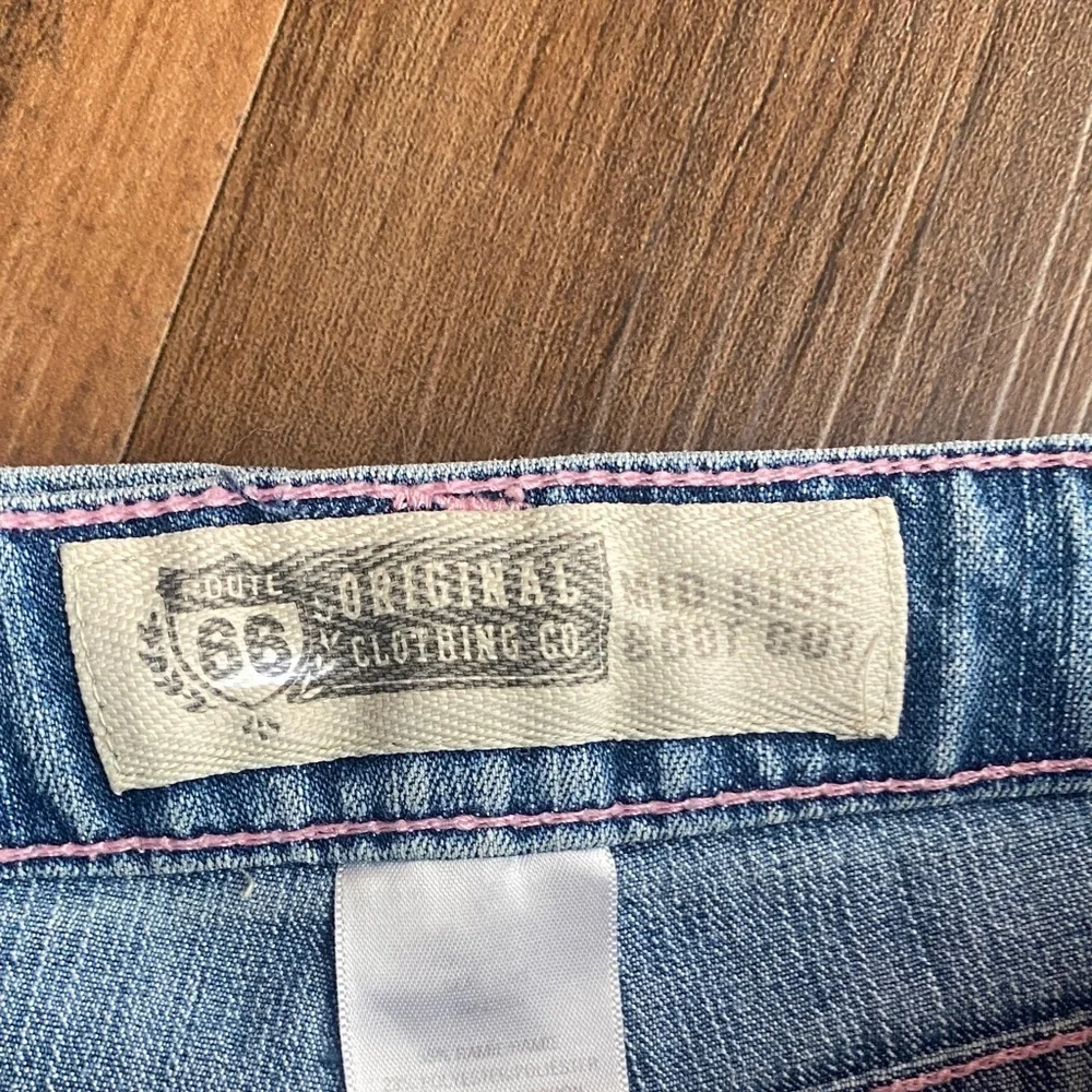 ❤️Route 66 Kids Blue Jeans with Pink Pocket Design